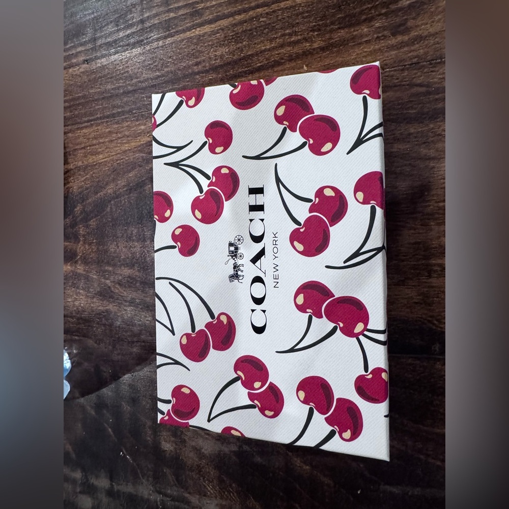 Coach Cherry Patterned Card Holder